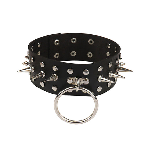 Spike Leather Collar