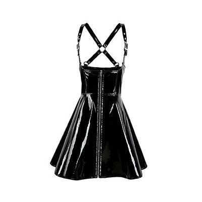 Gothic PVC Strap Dress