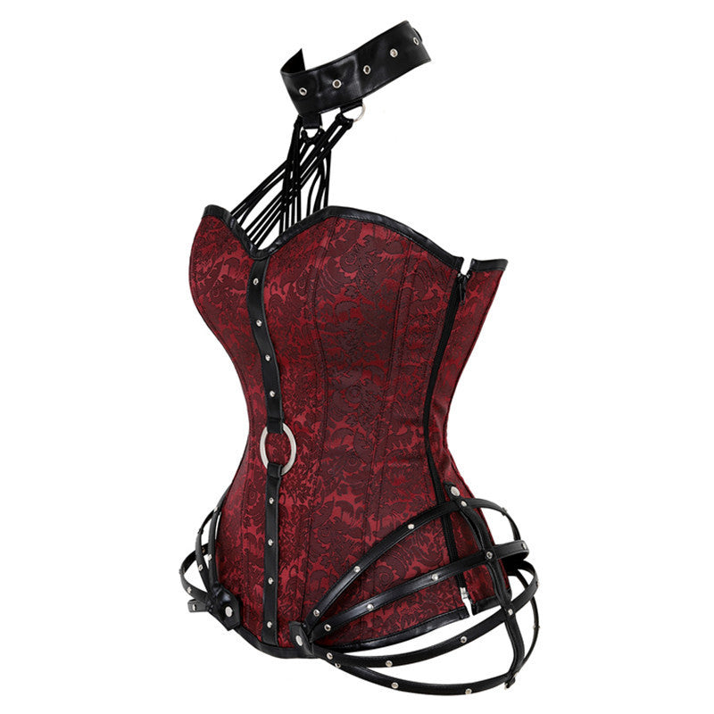 Corset with Collar and Straps