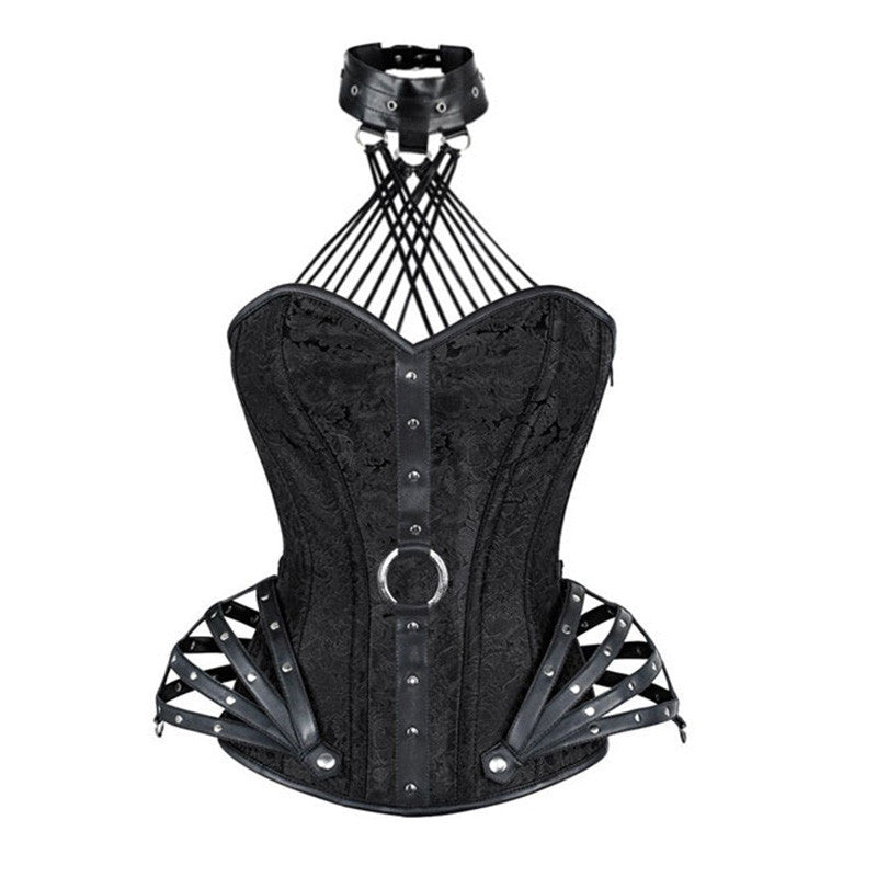 Corset with Collar and Straps