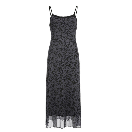Black Retro Floral Dress