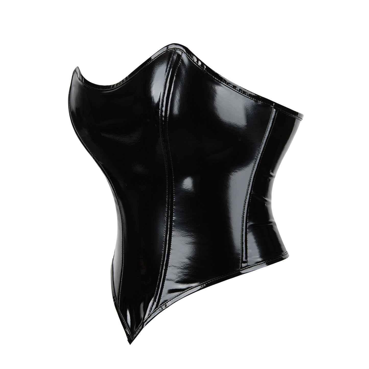 Black Leather Corset With Zipper