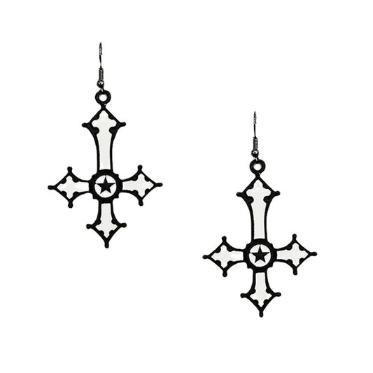 Inverted Cross Earrings