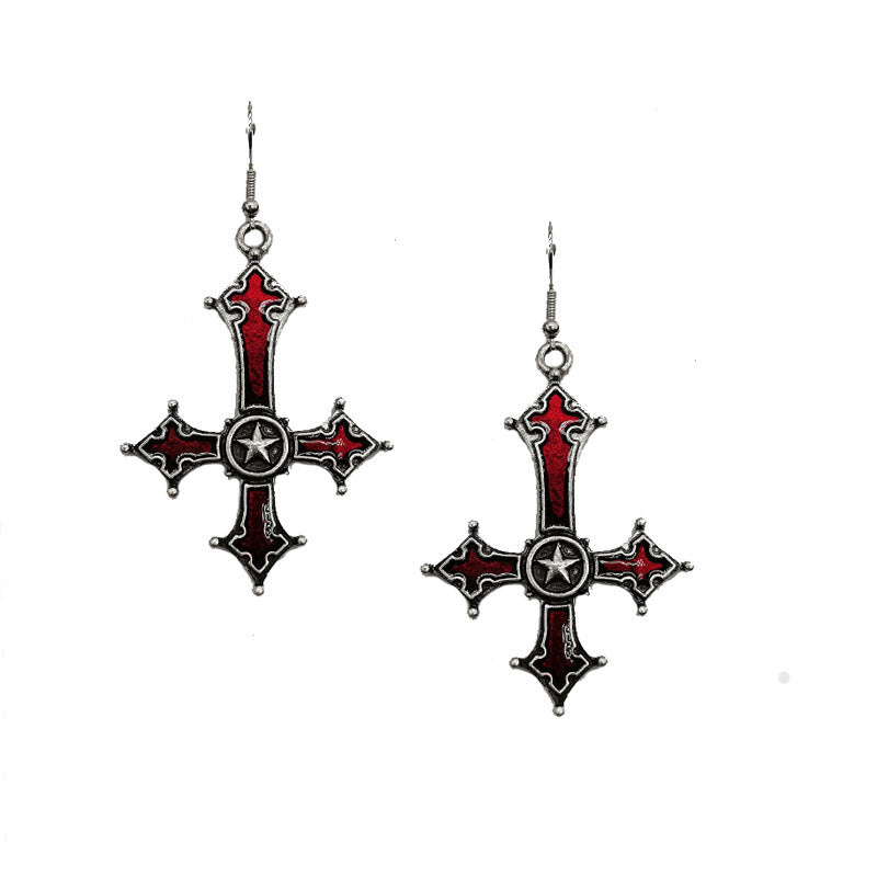 Inverted Cross Earrings